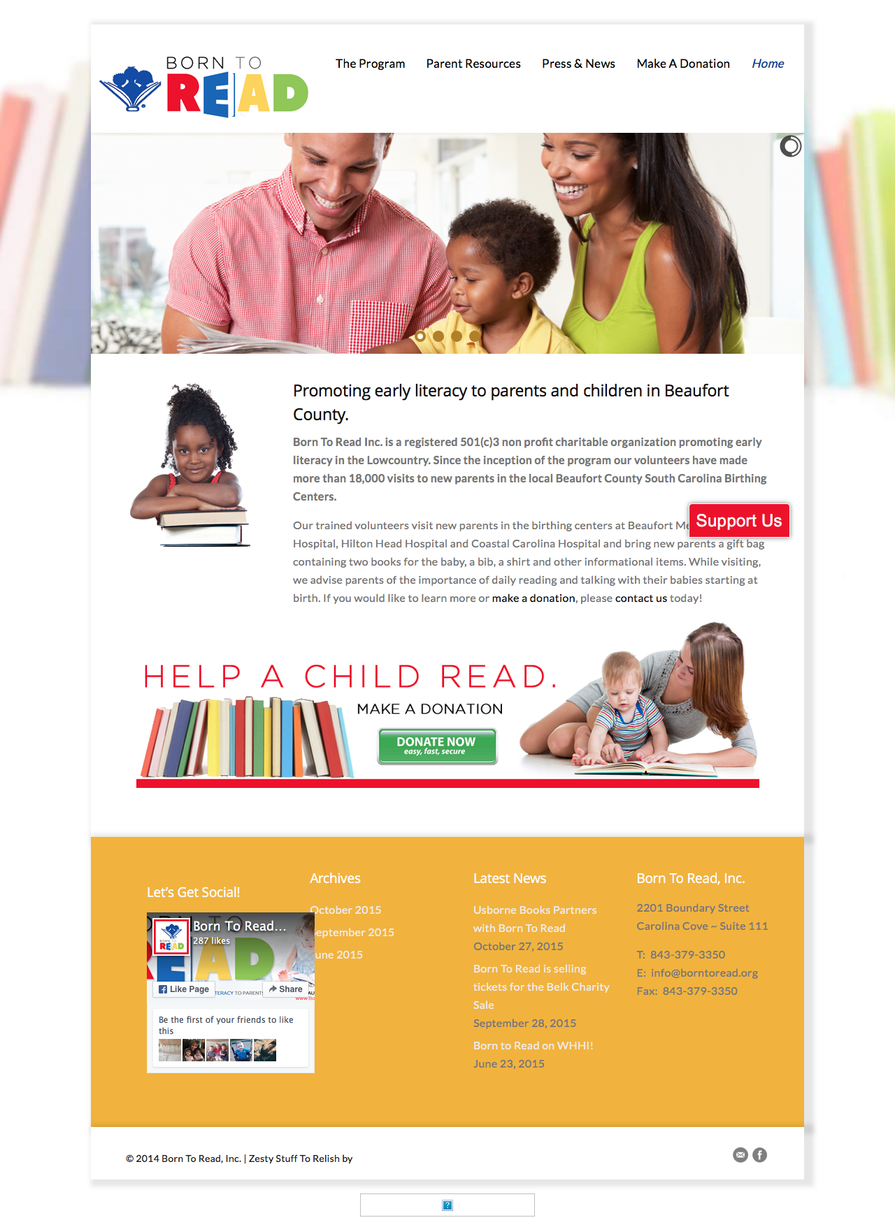 Beaufort Website Design |Born To Read : Promoting early literacy to parents and children in Beaufort County. | Born To Read Inc. is a registered 501(c)3 non profit charitable organization promoting early literacy.