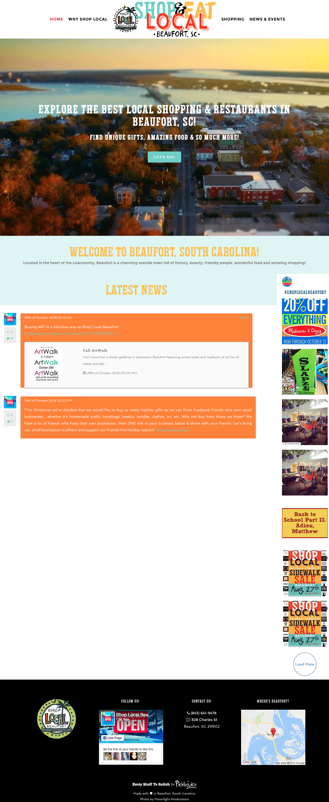 Beaufort South Carolina, USA | Shop & Eat Local | PickleJuice Productions